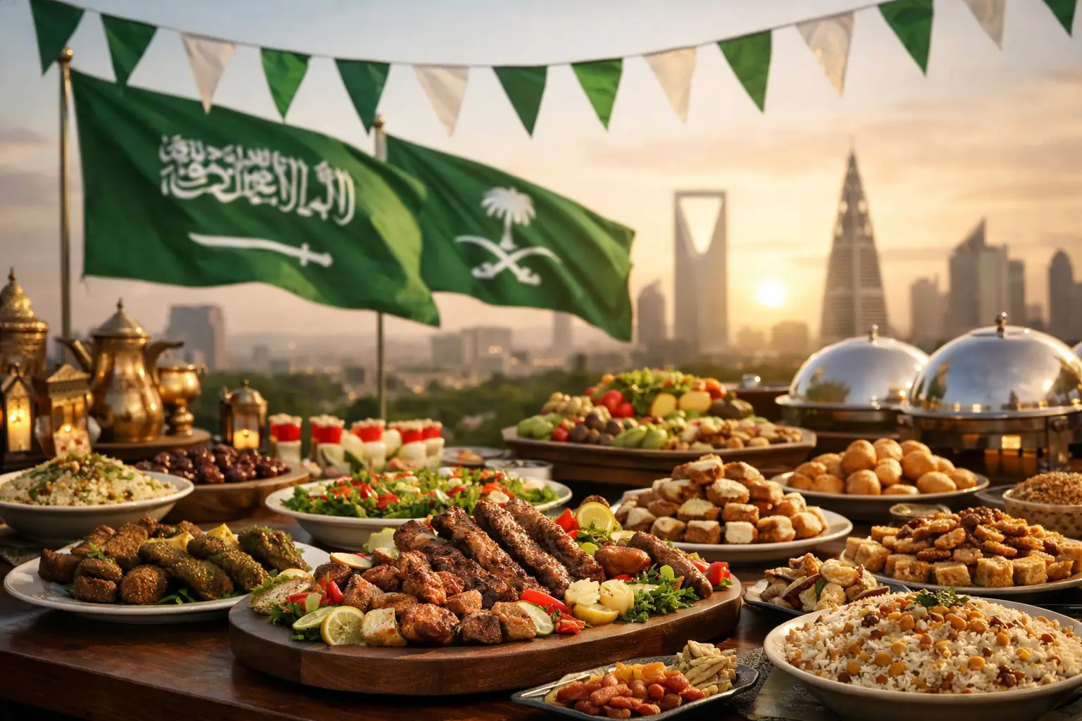 بوفيه العيد الوطني السعودي لفعاليات تليق بالمناسبة