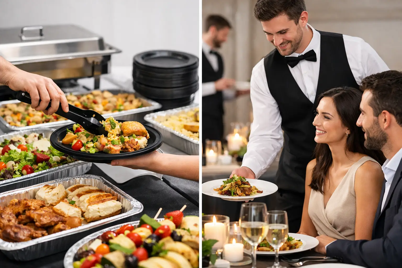 Drop Off Catering vs Staffed Service: أيهما أنسب؟
