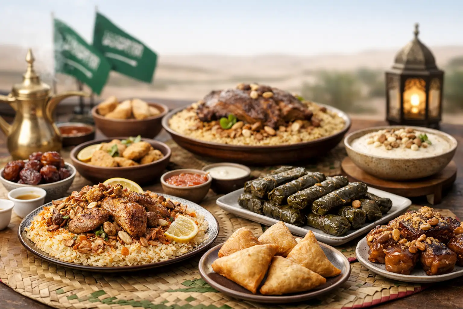 الاكلات الشعبية للعيد الوطني السعودي للفعاليات