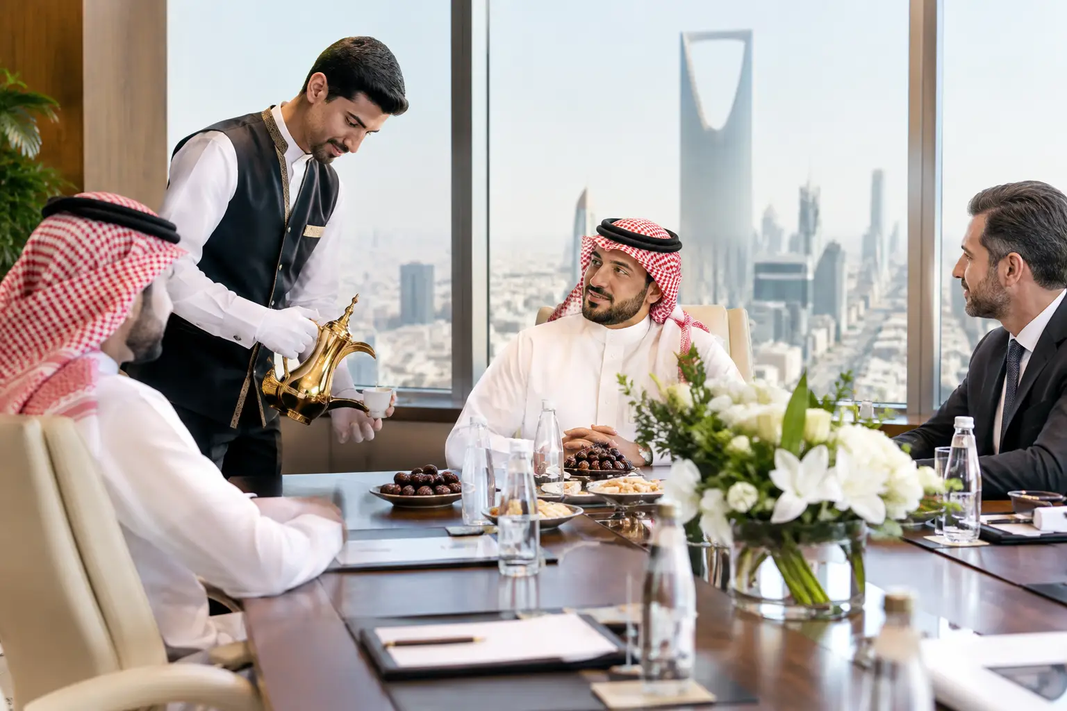 معايير الضيافة المؤسسية بالسعودية للاجتماعات الرفيعة